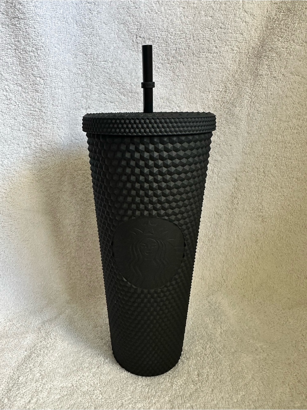 Starbucks Matte Black Studded Tumbler with Straw BNWT 24oz